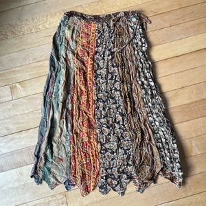 Sacred Threads Patchwork Bohemian Skirt
